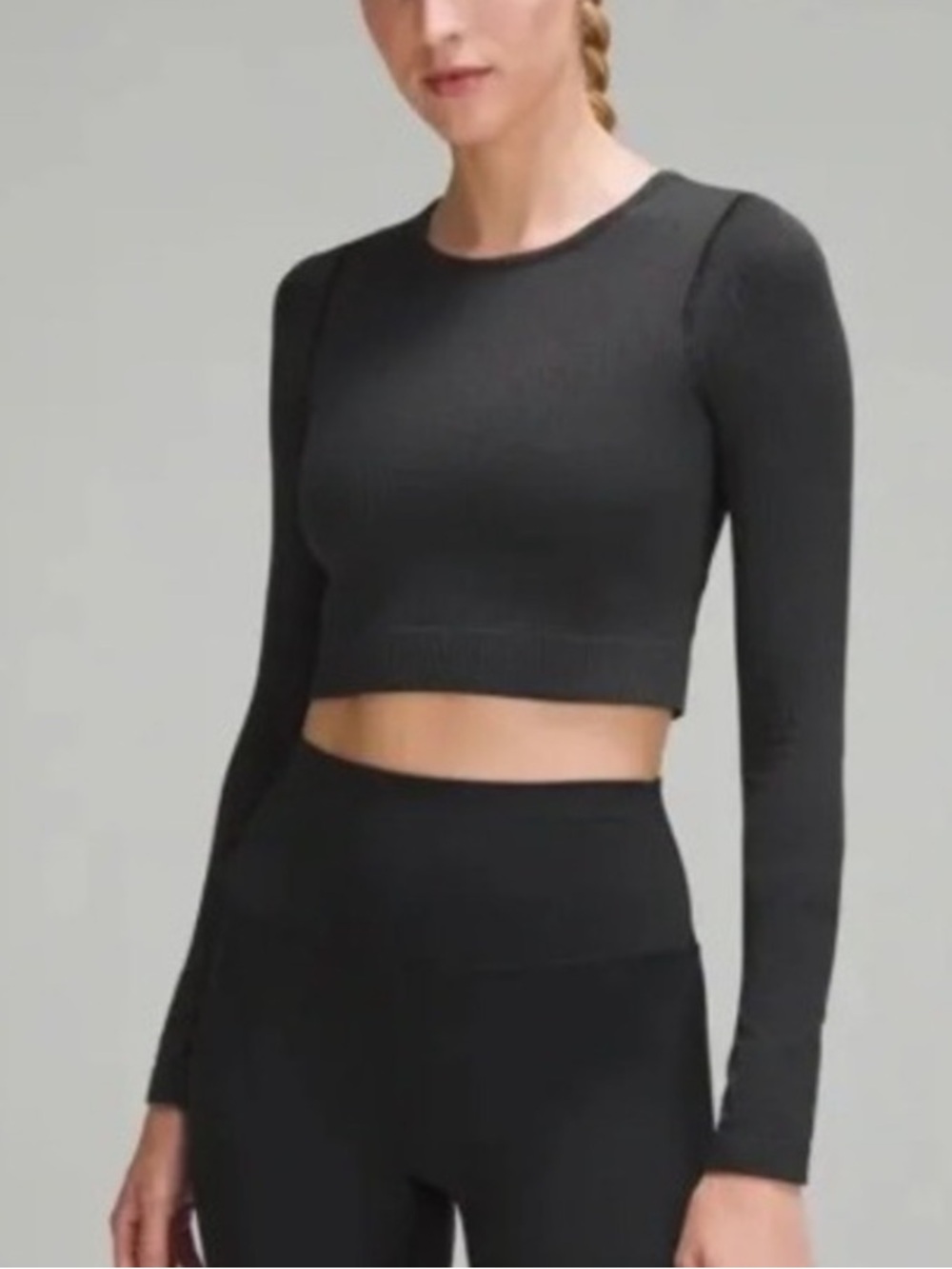 Lululemon Ebb to Street Long Sleeve Ribbed Crop Top